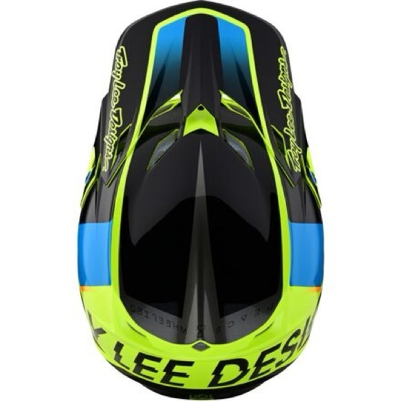 New Troy Lee Designs SE5 Motocross / Dirt Bike Helmet, Blue / Hi-Vis Yellow L - Picture 3 of 6